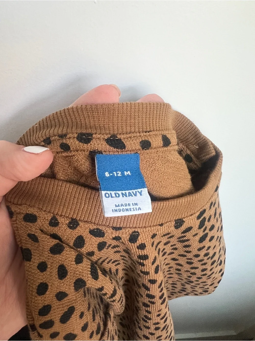 Old Navy Brown Cheetah Print Short Sleeve Top 6–12M